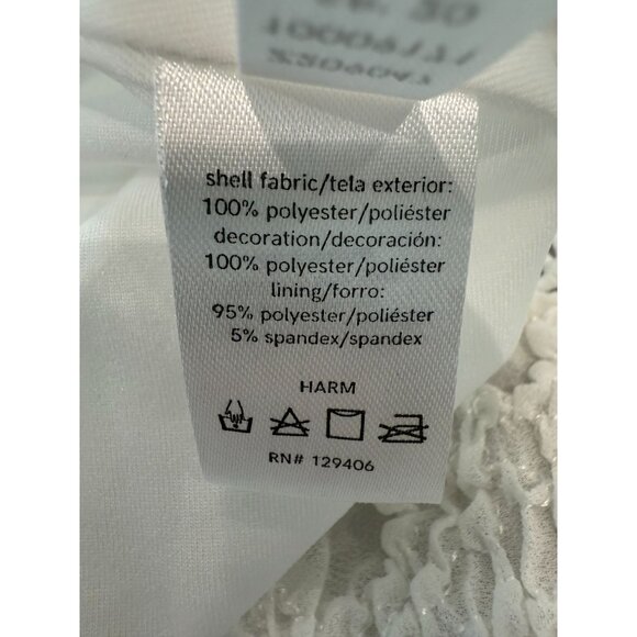 Women's Venus White Tiered Dress,  size 8 - Picture 15 of 16